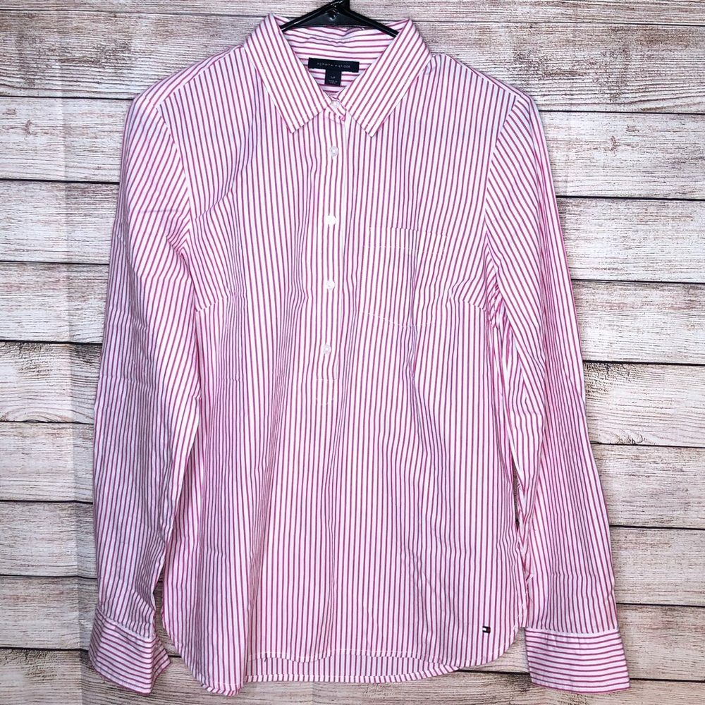 Tommy Hilfiger Striped Long‎ Sleeves Blouse Shirt